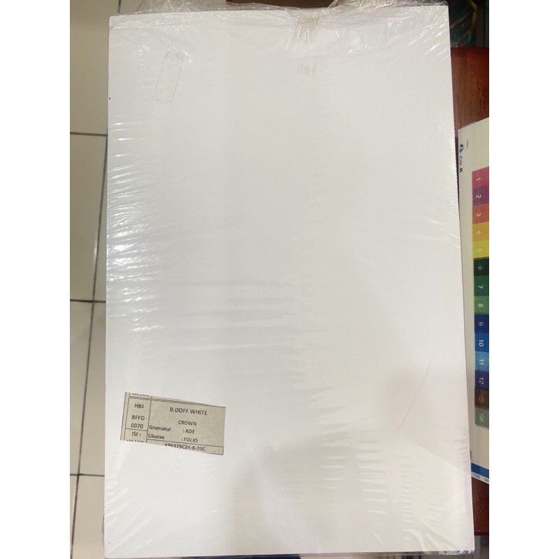 [1 PCS] PAPER BCBuffalo F4 FOLIO COVER PAPER WHITEsampul buku 150 GSM