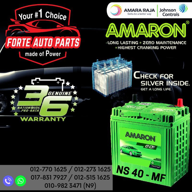 Amaron Go Ns40zl Mf 38bl Free Delivery Installation T C Apply Perodua Car Non Start Stop Shopee Malaysia
