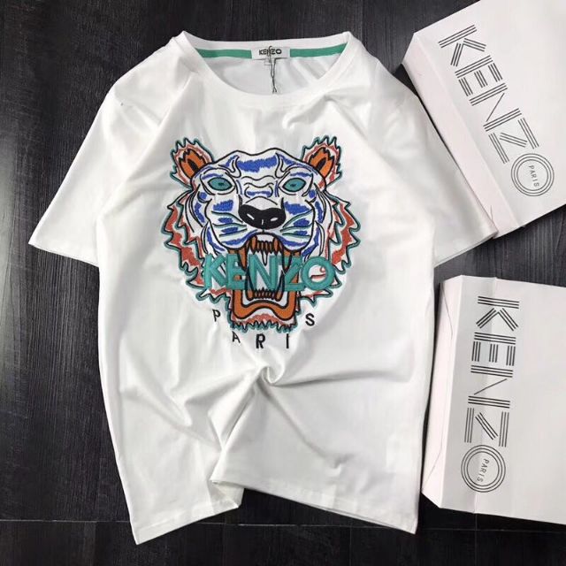 kenzo tiger embroidered t shirt