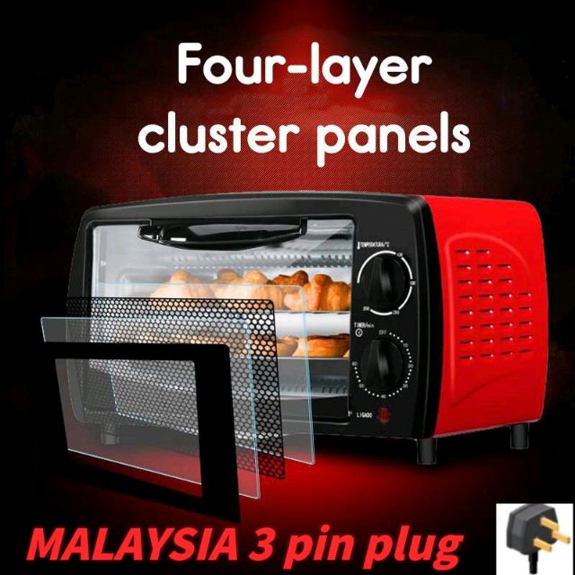 Electric Oven 12L Baking Pan Grilling Bread Toaster Oven Shopee Malaysia