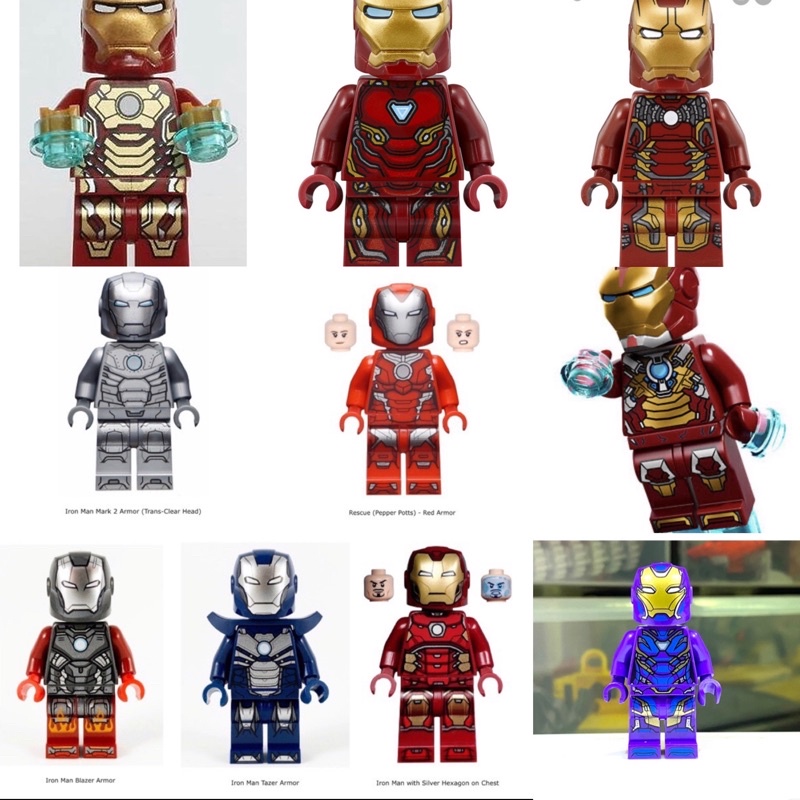 Lego Iron Man Tazer Blazer Minifigure Only Marvel Avengers Tower Mark 2 5 17 41 43 50 Shopee Malaysia