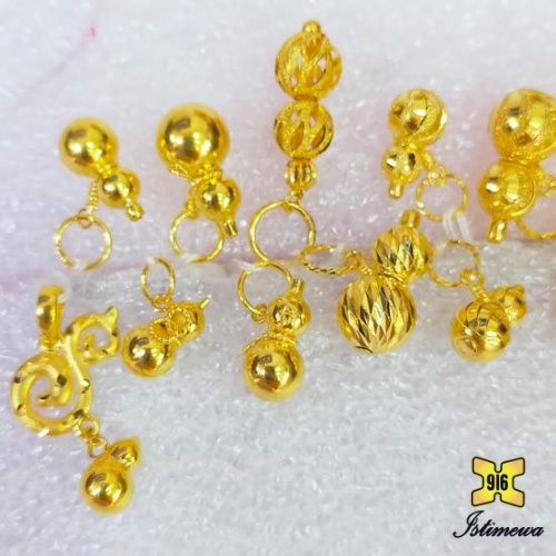 ISTIMEWA 916 Gold Gourd Pendants// Loket Labu Emas 916