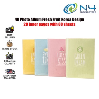 4R Photo Album Fresh Fruit Korea Design (80 Pcs)