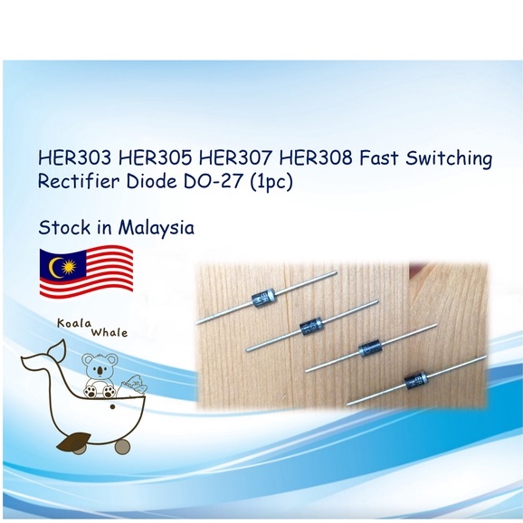 HER303 HER305 HER307 HER308 Fast Switching Rectifier Diode DO-27 (1pc ...