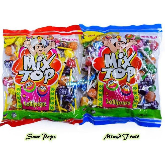 MIX TOP LOLLIPOP ( SOUR / FRUIT ) - 60PCS | Shopee Malaysia