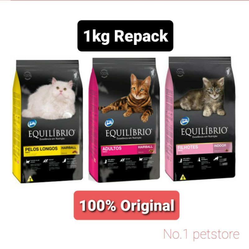 Buy Equilibrio Cat Food 1kg Repack 100 Original Dry Food Kitten Adult Long Hair Seetracker Malaysia