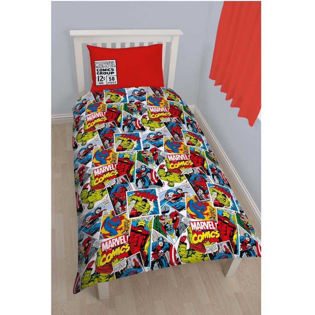 Disney Marvel Comics Justice Single Rotary Duvet Set Shopee Malaysia