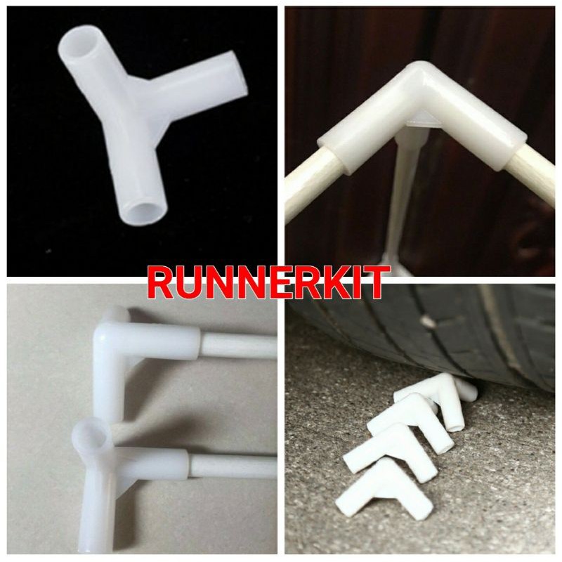 1 pcs 8.5mm T joint T pipe 3 way connector lalamove grab delivery food bag T joint