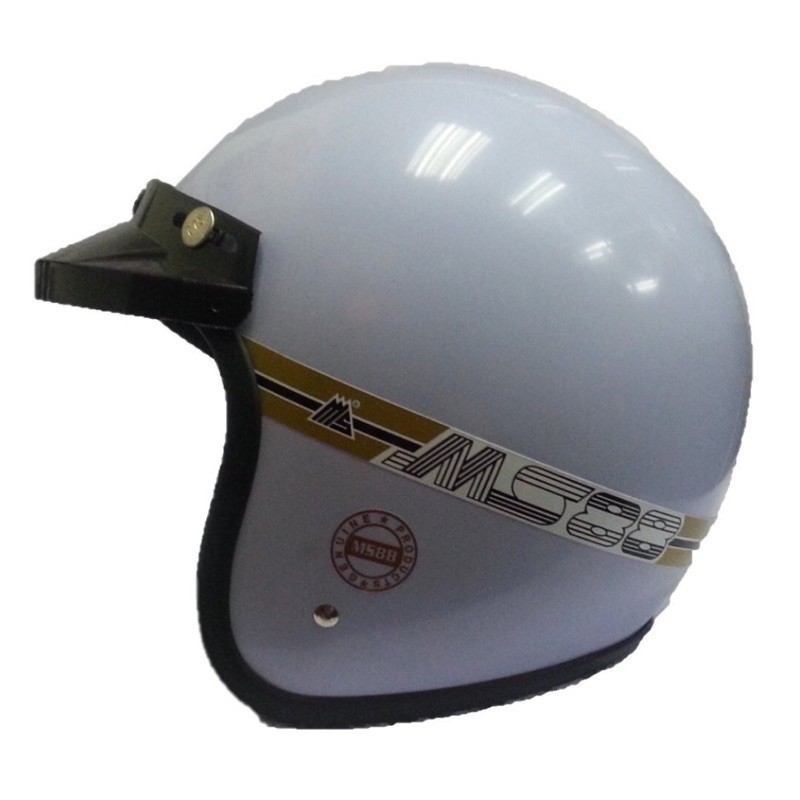 Original Helmet MS88 White Putih FREE BOGO smoke visor Shopee Malaysia