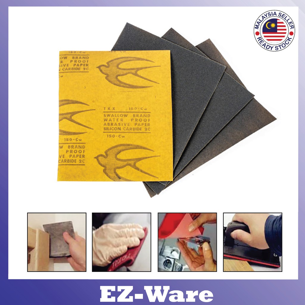 (ORIGINAL MADE IN JAPAN ) SWALLOW BRAND WATERPROOF ABRASIVE SAND PAPER