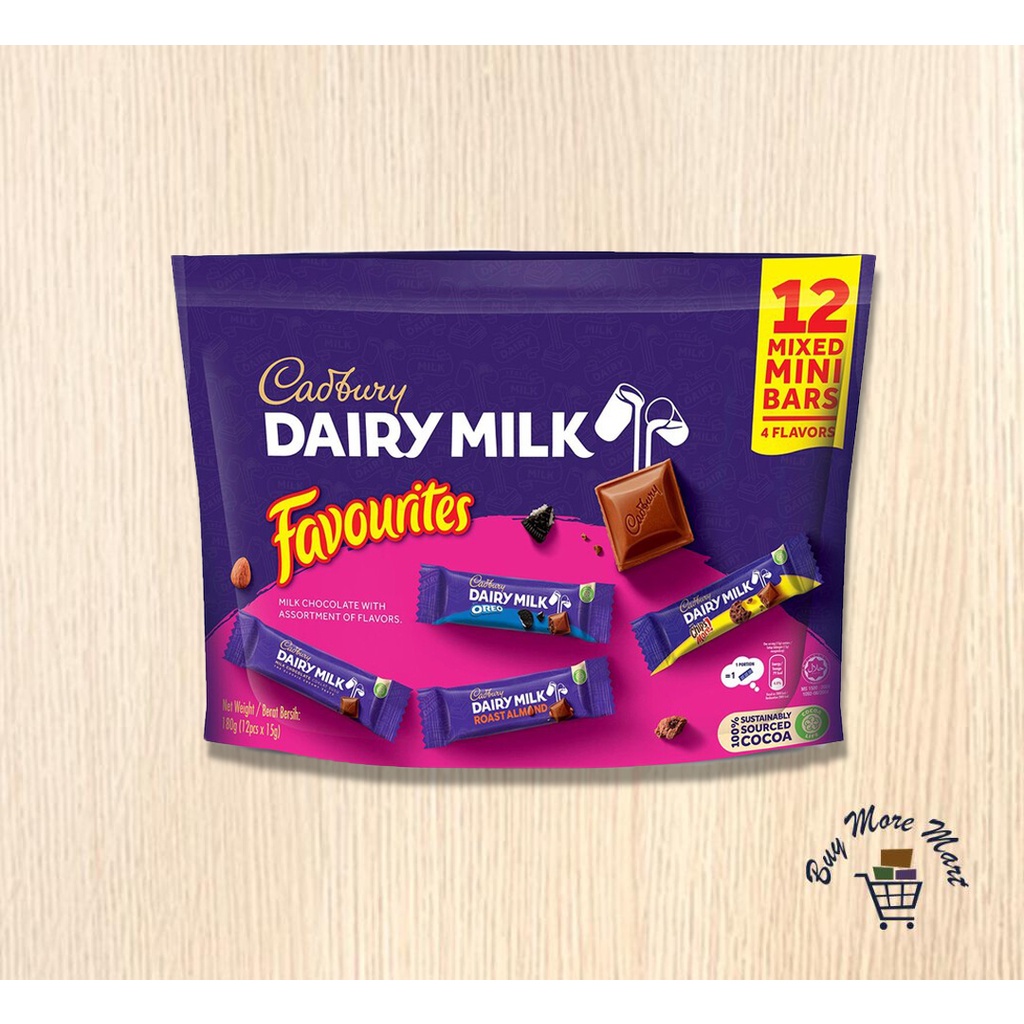 Cadbury Dairy Milk Favorites 12 Mixed Mini Bars 180g Shopee Malaysia