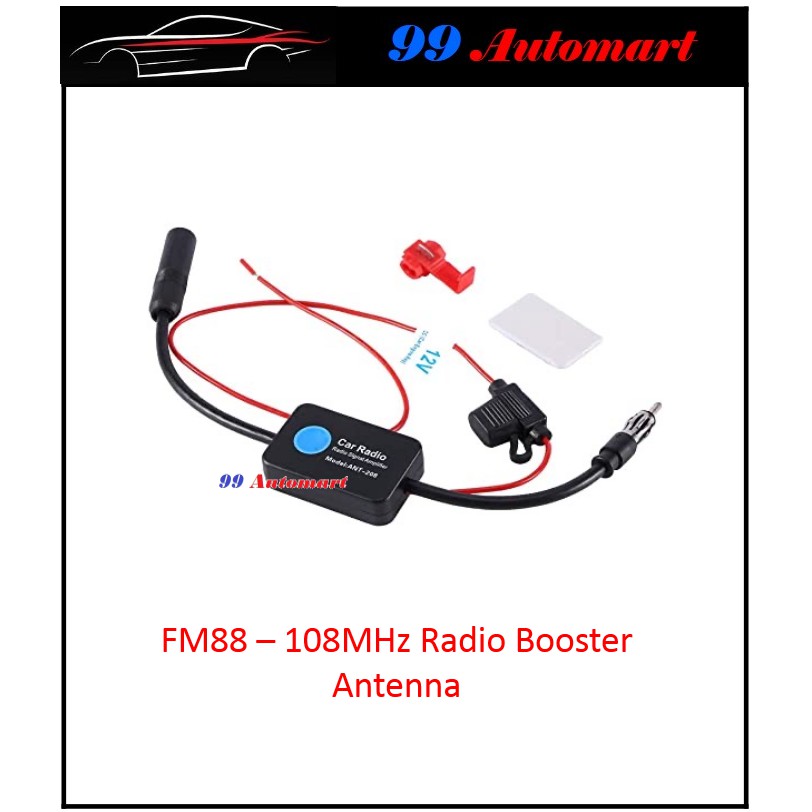 ANT-208 Active Car Radio strong Booster Antenna AM FM Amplifier Signal  Receiver 12V Portable | Shopee Malaysia