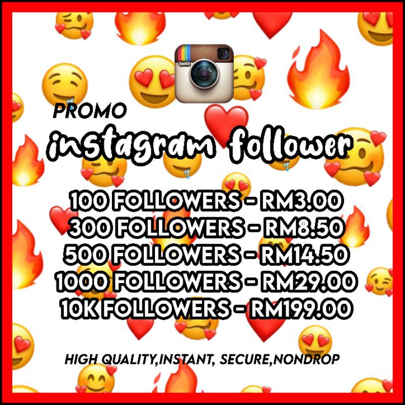 Murah Ig Instagram Real Followers Highquality Non Drop Free 100k Views Shopee Malaysia