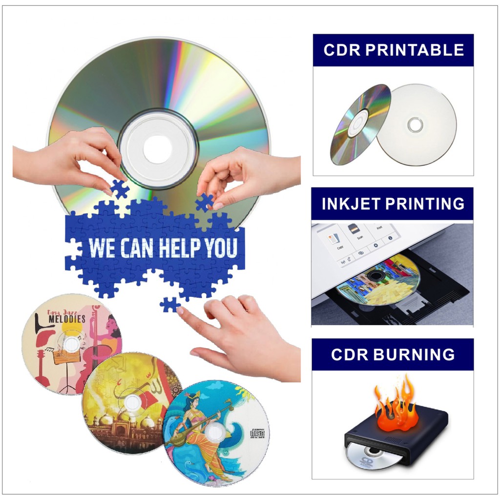 CDR Printable Disk with Printing + Burn Data / 10 pcs x RM per piece | Shopee Malaysia