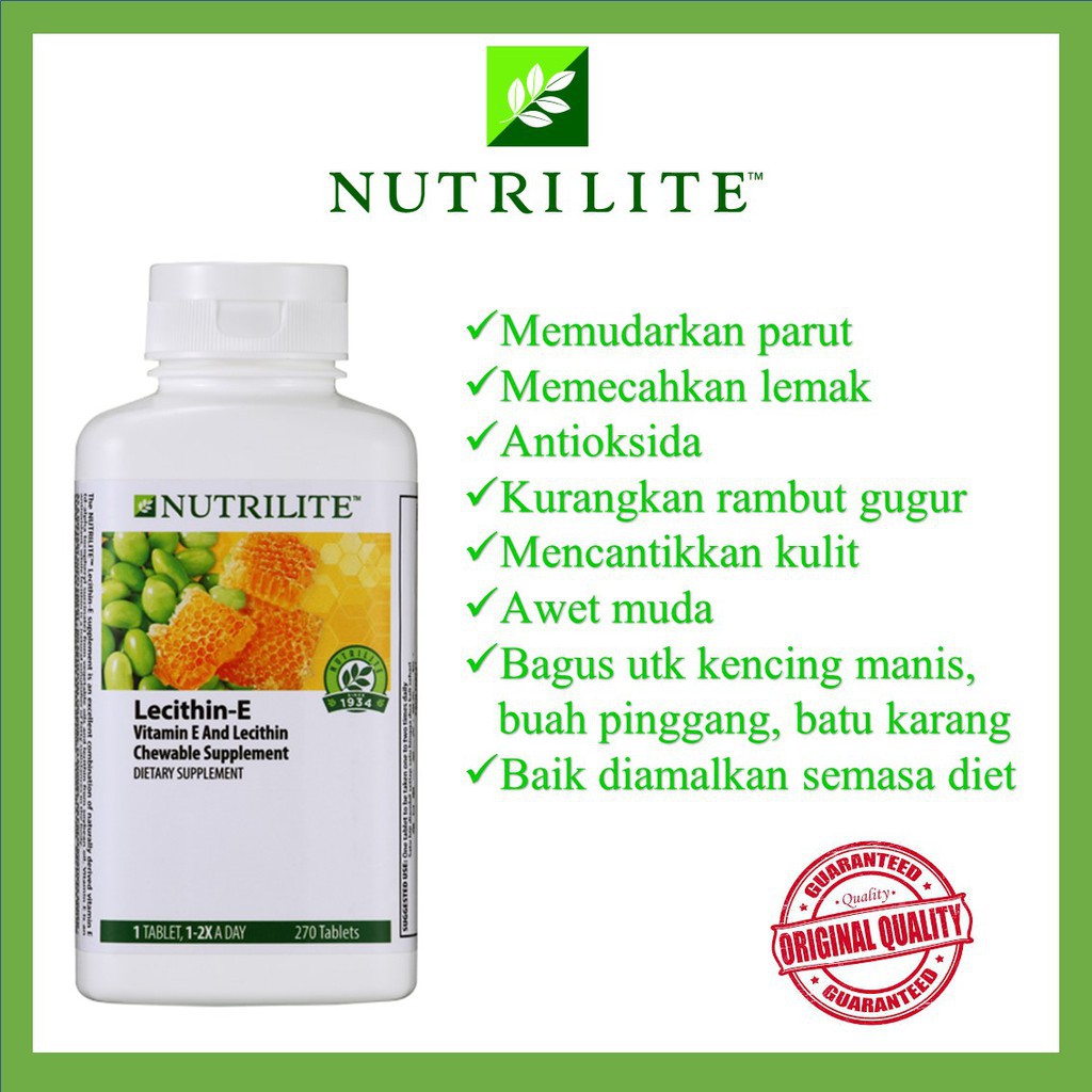 Makan e amway lecithin cara Nutrilite Lecithin