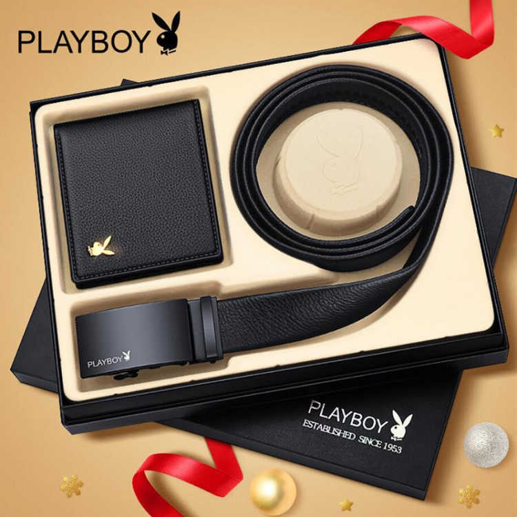 Panasonic Wallet Men S Belt Waistband Wallet Men S Automatic Buckle Soft Leather Belt Set Gift Box Gift Bag Shopee Malaysia