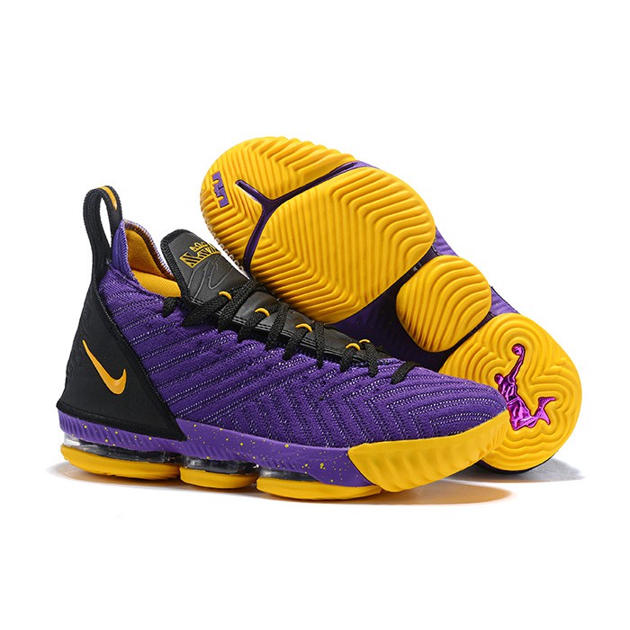 purple and yellow tennis shoes