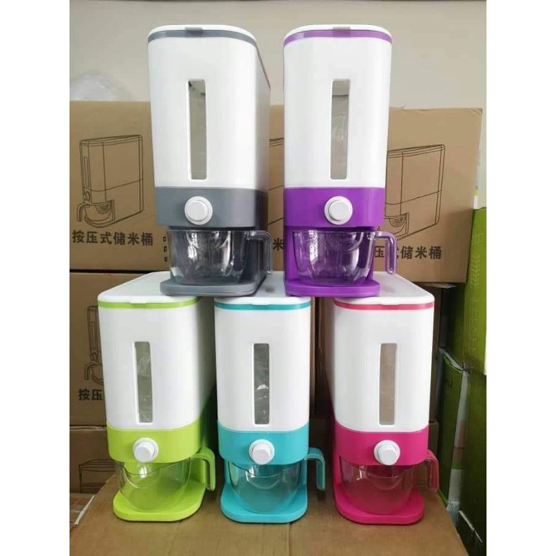 💟READY STOCK MALAYSIA💟Bekas Beras Viral 12KG Automatic Rice Dispenser with Rinsing Cup Bekas Beras Viral