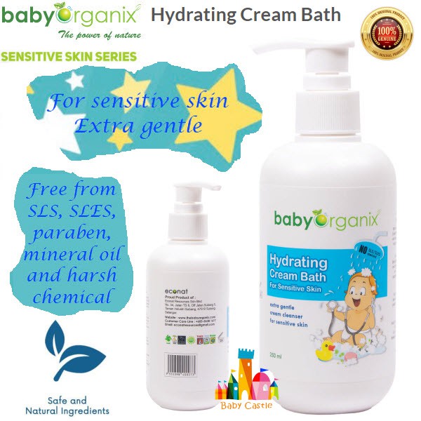 BABY ORGANIX Hydrating Cream Bath For Sensitive Skin 250ml Shopee