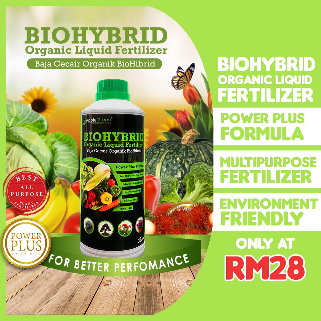 BIOHYBRID Organic Liquid Fertilizer 1Litre Baja Organik Cecair / Foliar ...