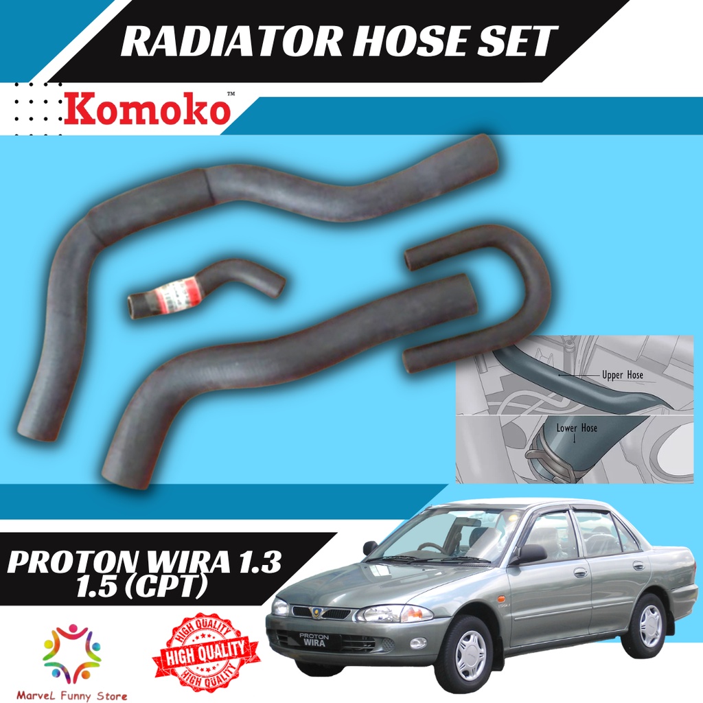 PROTON WIRA 1.3 1.5 CPT / INJ / VDO RADIATOR HOSE SET Shopee Malaysia