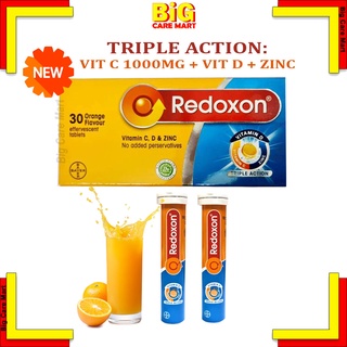 Buy Redoxon Triple Action Vitamin C D Zinc Effervescent Orange 10 S 15 S 3x15 S Exp 05 23 Seetracker Malaysia