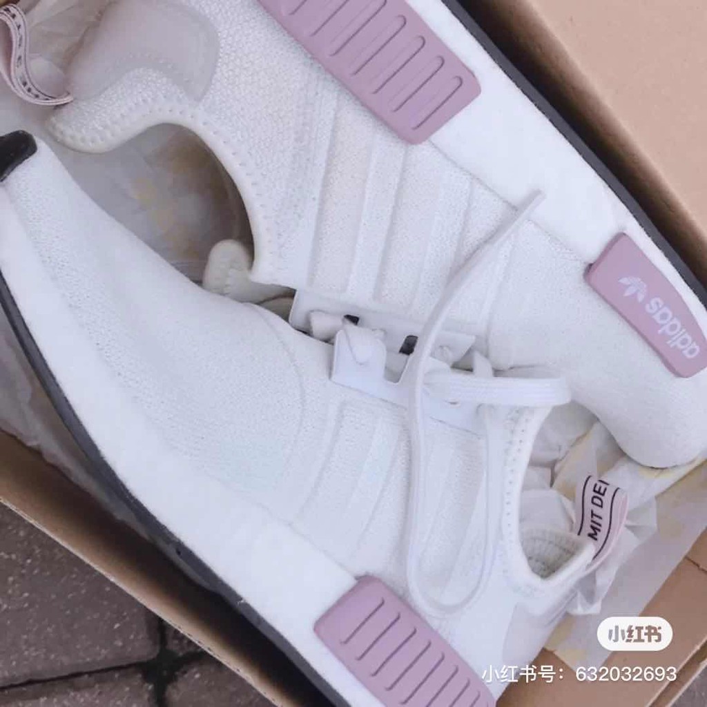 white and purple adidas nmd