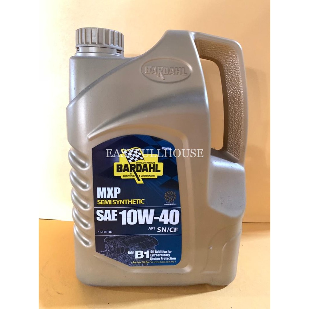 Bardahl mxp sae 10w-40 semi synthetic engine oil 4l minyak enjin | BeeCost