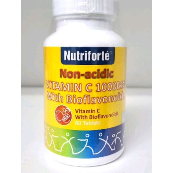 Nutriforte Nonacidic Vit C 1000mg with Bioflavonoids 60 Tablets (Exp