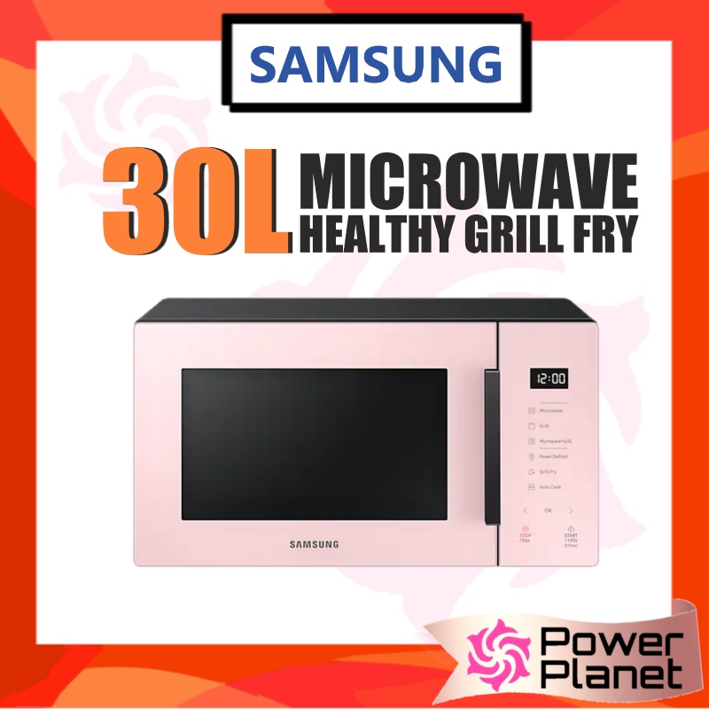 Samsung 30L Grill Microwave Oven with Healthy Grill Fry Function MG30T5018CP (Pink) | MG30T5018CY/SM (Sky Blue)