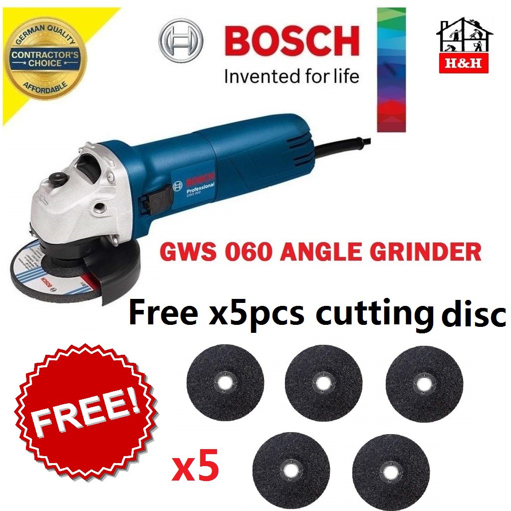 100 Original Bosch Gws 060 Professional Angle Grinder 670w