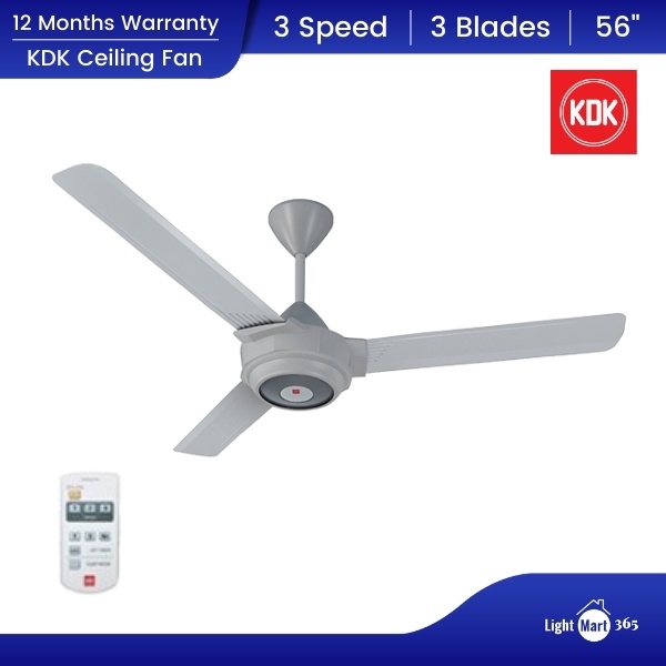 KDK Household Appliances 56" 3 Speed Remote Controller 3 Safe Blade Cooling Device Kipas Penyejuk Kipas Siling 风扇 吊扇