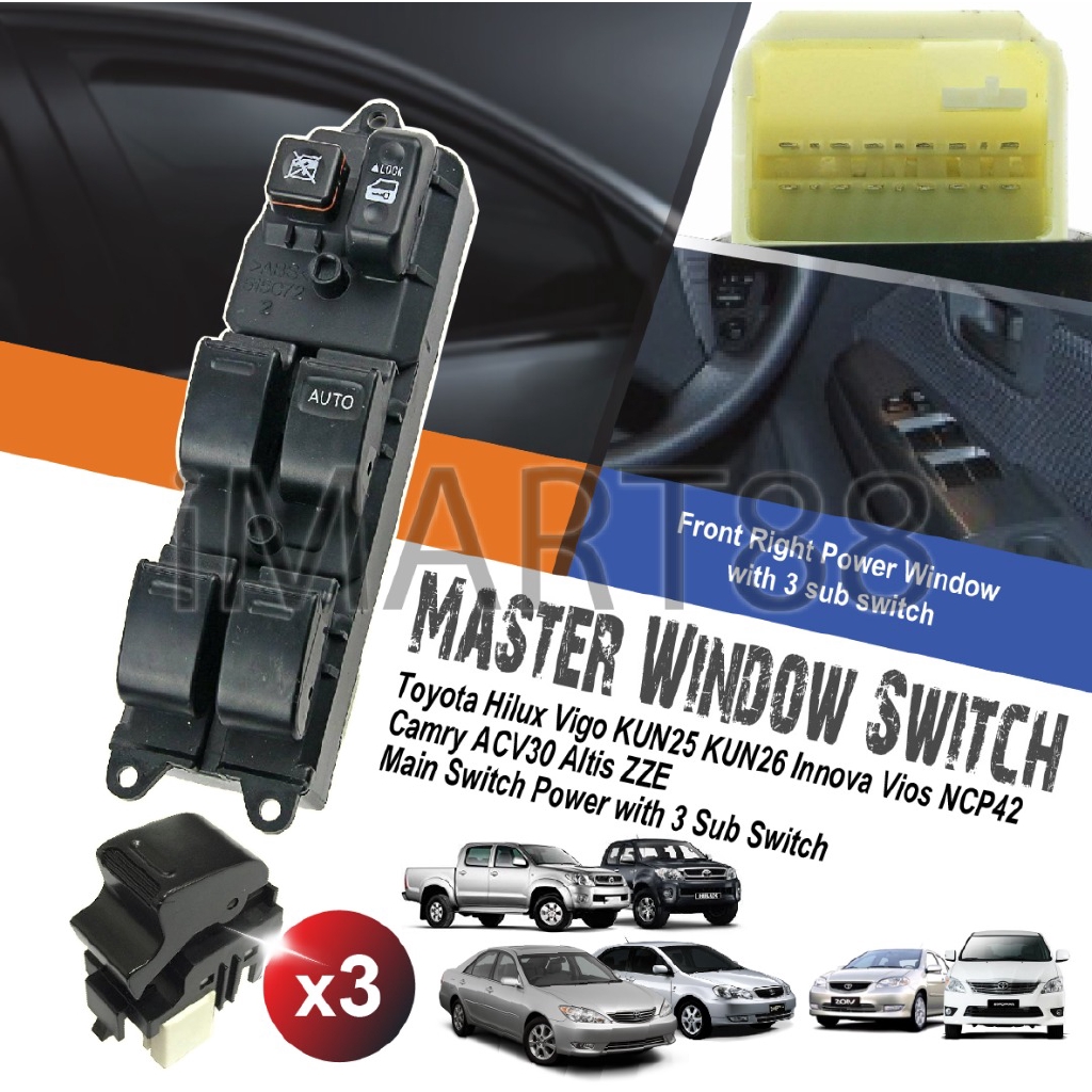 Toyota Vios NCP42 Altis ZZE10 Camry ACV30 Hilux Vigo Innova Power