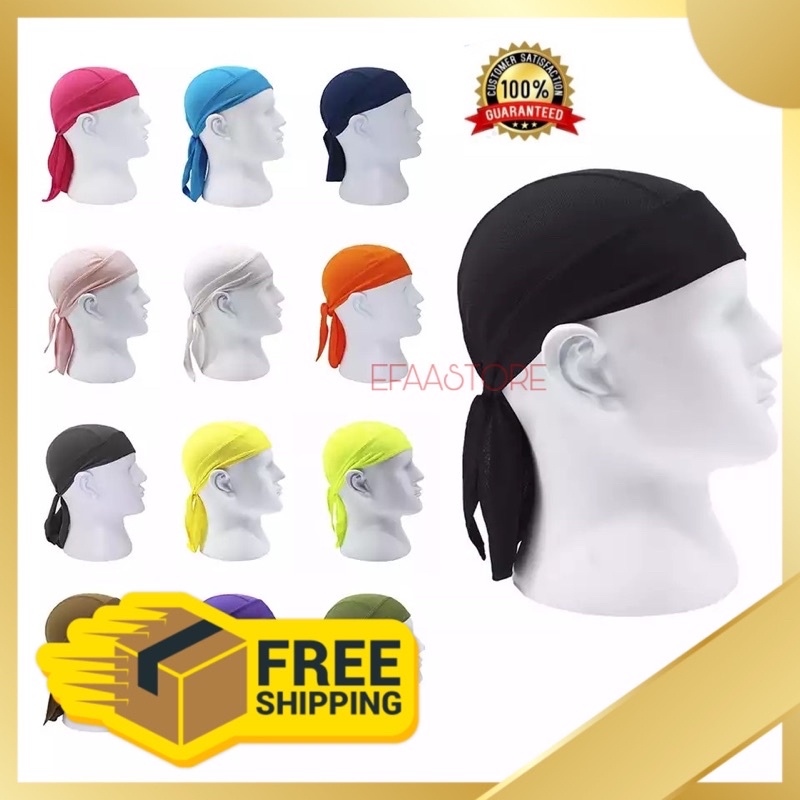 Quick Dry Motorcycle Rider Cap Head Buff Head Scarf Quick Dry Cycling Cap HeadScarf Topeng Headband Motor Bandana Scarf