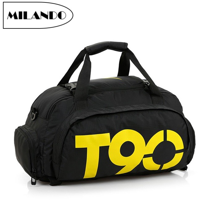 MILANDO 3-Way Carry Sport Duffel Duffle Gym Backpack Bag With Shoe Compartment Beg Pakaian Balik Kampung
