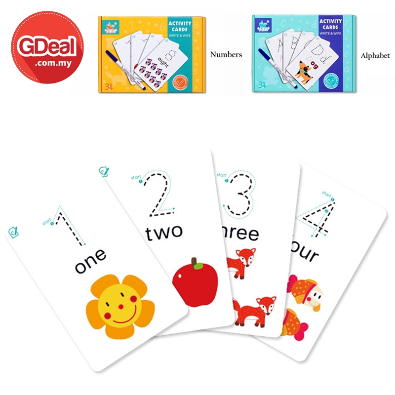 GDeal Children Educational Activity Cards Write And Wipe Learning Educational Toys Card