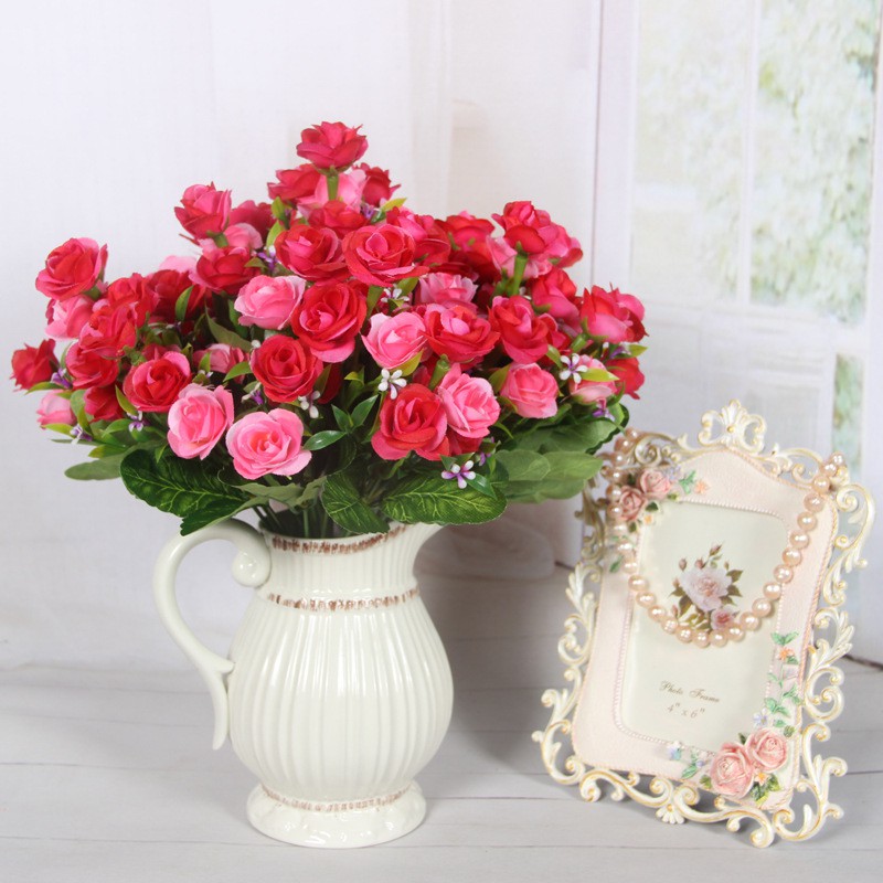 15pcs Simulation Rose Artificial Flower Head Handwork Diy Wedding