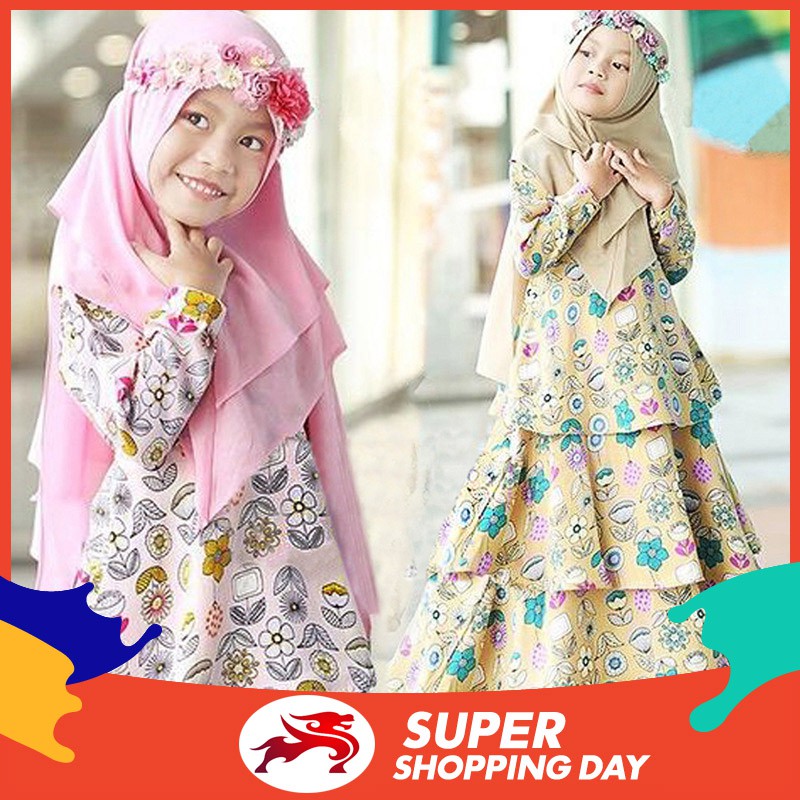  baju  raya 2022 Kids Dress Girls  Clothing fashion blouse 