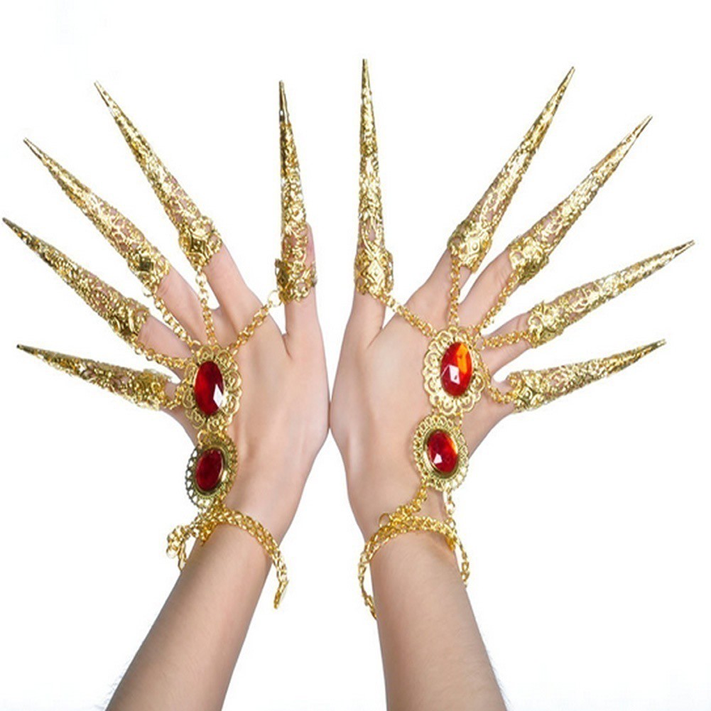 1pc Thai Indian Golden Finger Jewelry Belly Dance Finger Cot