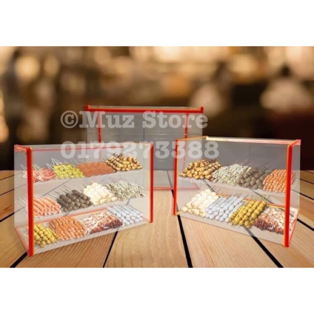  Rak  display  makanan acrylic Shopee Malaysia