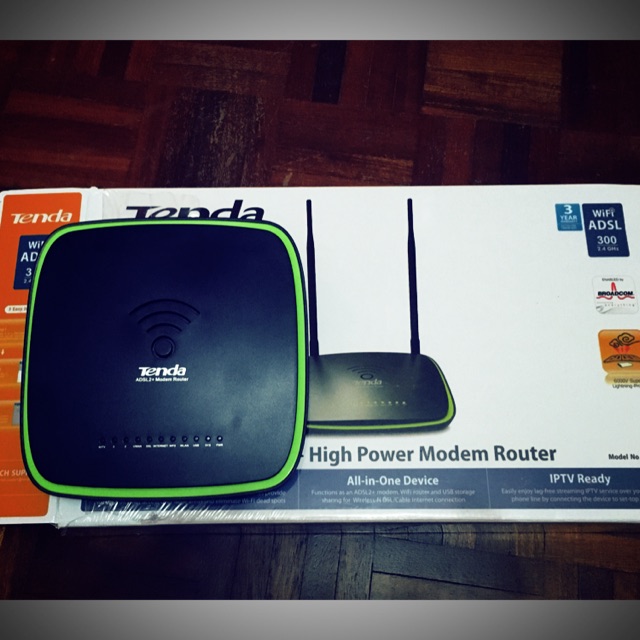 Tenda N300 ADSL2 High Power Modem Router Shopee Malaysia