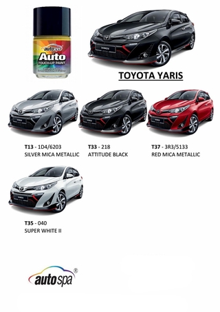 TOYOTA YARIS Original Touch Up Paint - AUTOSPA Touch Up Combo Set (4 ...