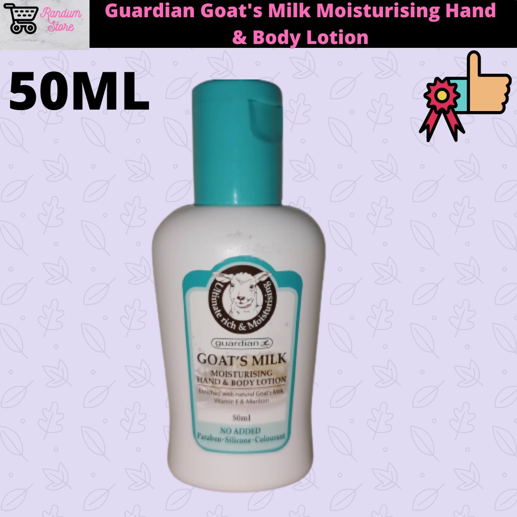 Guardian Goat's Milk Moisturising Hand & Body Lotion (50ml) Shopee