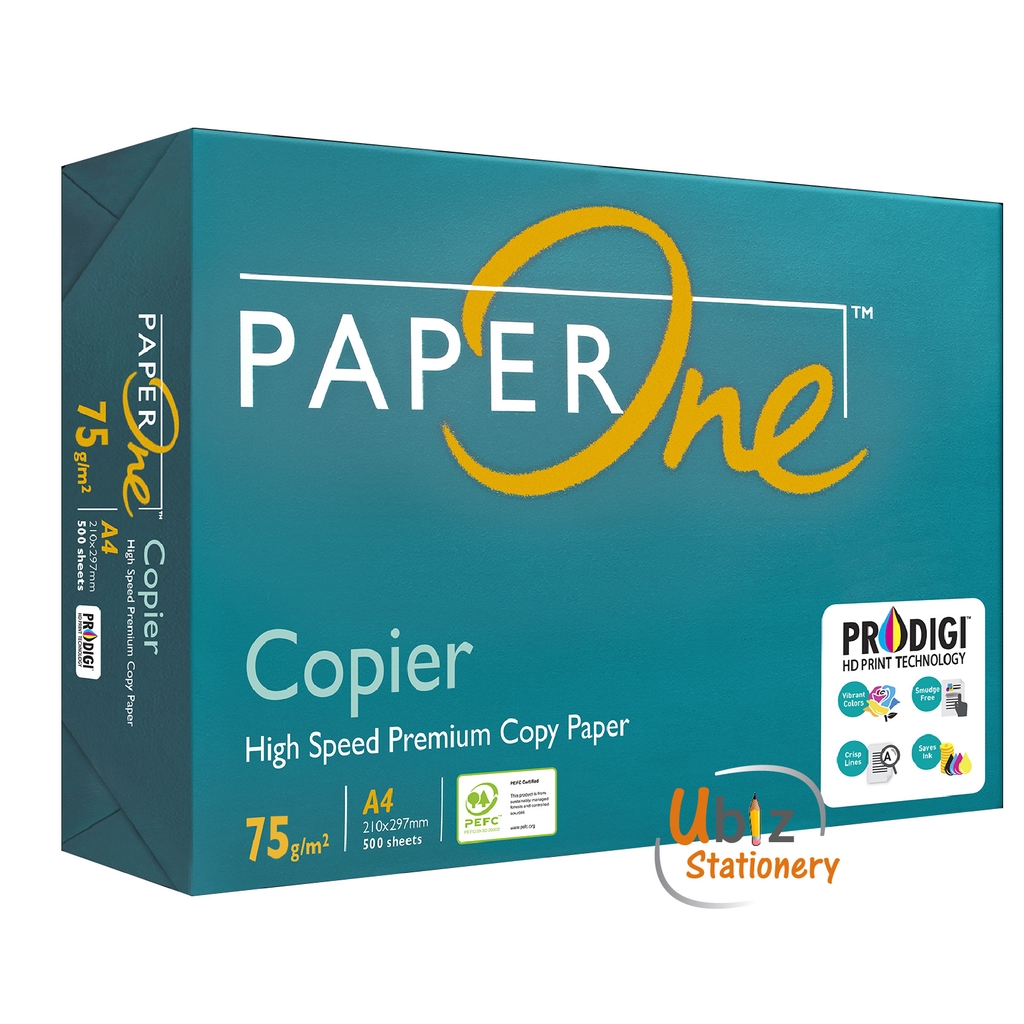 Paper One A4 Copier Paper 75gsm 500 sheets | Shopee Malaysia