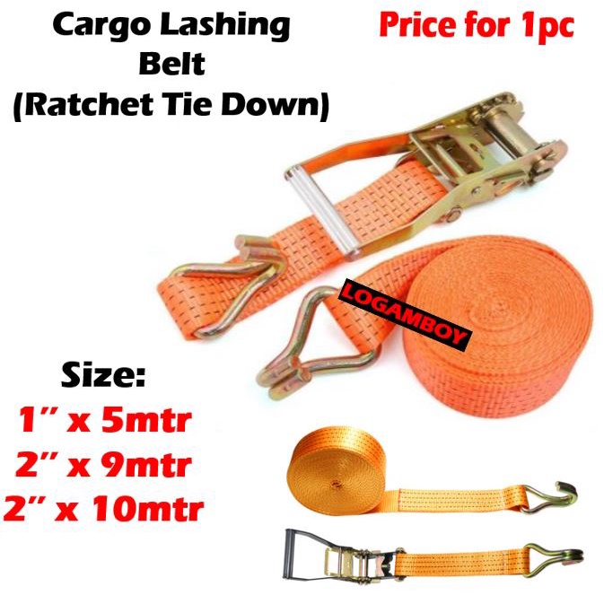 Cargo Lashing Belt Ratchet Tie Down Heavy Duty Lifting Belt Ikat Kayu ...