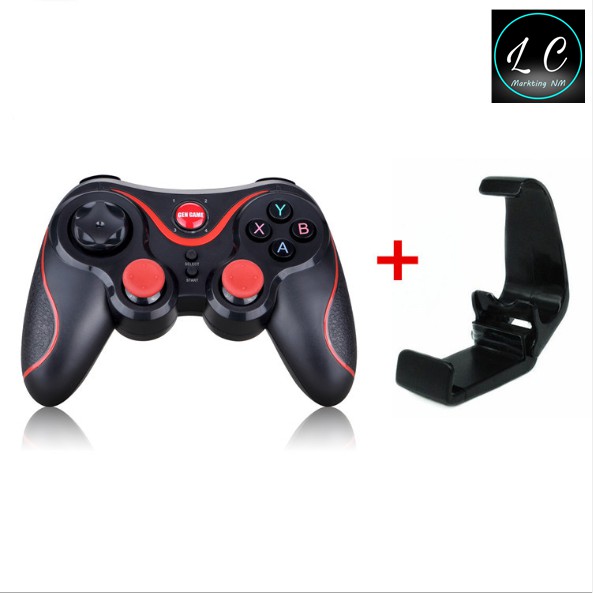 Gen Game NEW S3 Bluetooth Gamepad Controller Joystick for iOS Android Smartphone and PC with Phone Holder
