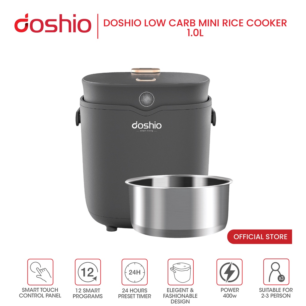 OASIS SWISS Doshio Low Carb Mini Rice Cooker D9072GGM Shopee Malaysia