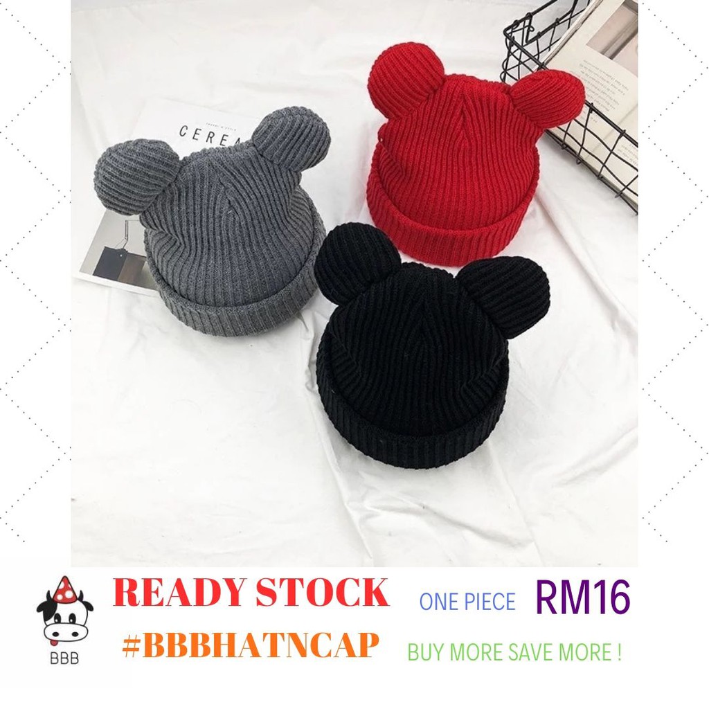 baby mickey ears beanie