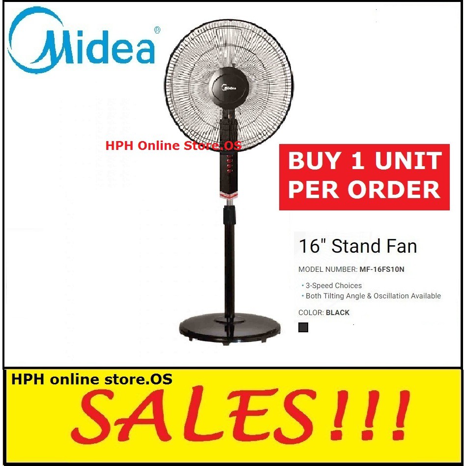 Official Store Midea 3 Blade 16 Stand Fan Mf 16fs10n Mf 16fs15f 5 Blade Stand Fan Shopee Malaysia