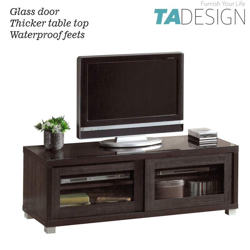 Furniture Direct LYNDA 4 feet TV with glass door/ rak tv LYNDA